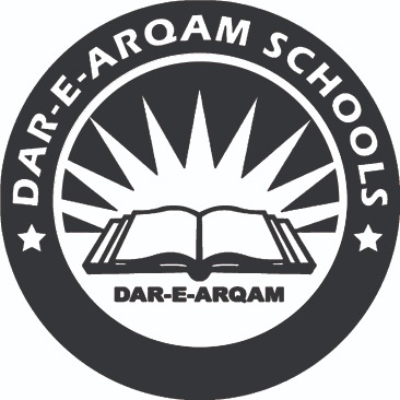 Dare e Arqam School official logo showing book with glowing light.